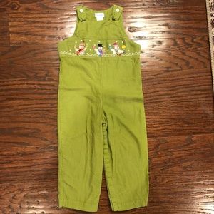 Smocked Snowman Corduroy Longall